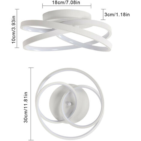 Plafonnier LED Rond 40cm Comely – 40W 4500LM, Blanc Froid 6500K, Noir – Pour Salon, Chambre, Cuisine
