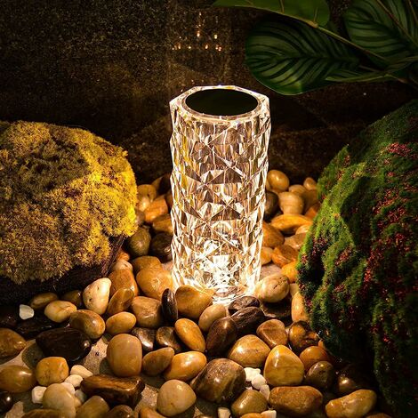 Lampe de table sans fil LED lampe de chevet tactile - Lampe en cristal lampe  de table