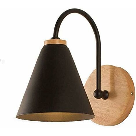Applique Murale En Bois Et Verre Comely - E27, Design Minimaliste Pour Salon/Chambre