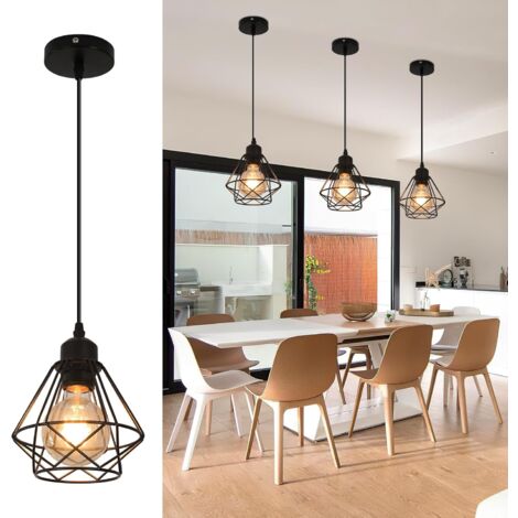 ᐅ Retro vintage suspension métal lustre industriel plafonnier