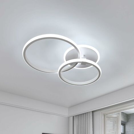COMELY Plafonnier Led Moderne 40W 4725LM - Rond en Aluminium 52CM - Blanc Froid 6500K - Lampe de Plafond pour Salon, Chambre, Salle à Manger (1/5)