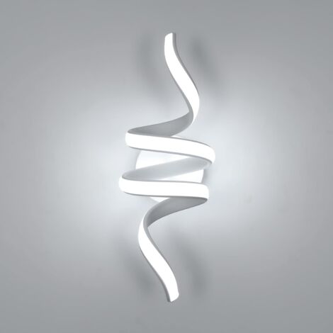 COMELY Applique Murale LED Intérieure, Design Incurvé 24W, Luminaire Mural Moderne pour Salon Chambre Couloir Escalier, Blanc Froid 6500K (1/5)
