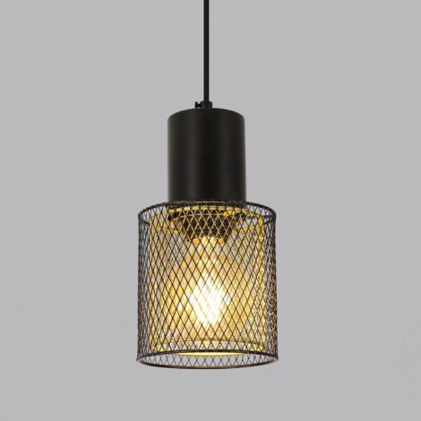 COMELY Suspension Industrielle, Plafonnier Vintage E27, Lustre Industriel Double Couche en Fer Réglable pour Chambre, Salle à Manger, Cuisine, Salon, Bar (Ampoule non incluse)