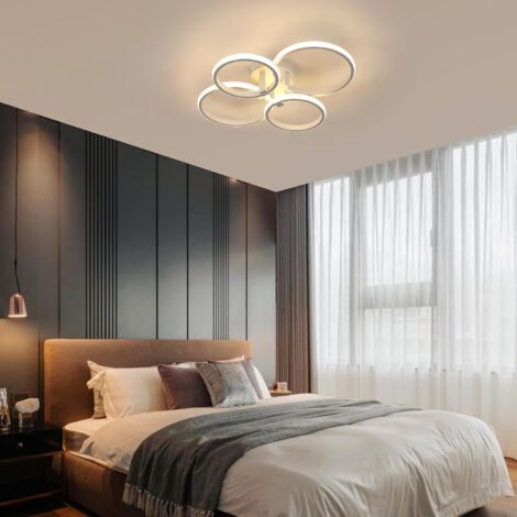 Plafonnier LED 36W 3 Anneaux Rotatifs Avec Télécommande Et APP - Lumière Dimmable 3000K-6500K