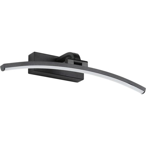 Applique Murale LED Miroir Salle De Bain Comely 9W 40cm - IP44 Étanche, 180° Rotatif, Lumière Blanc Froid 6500K Noir