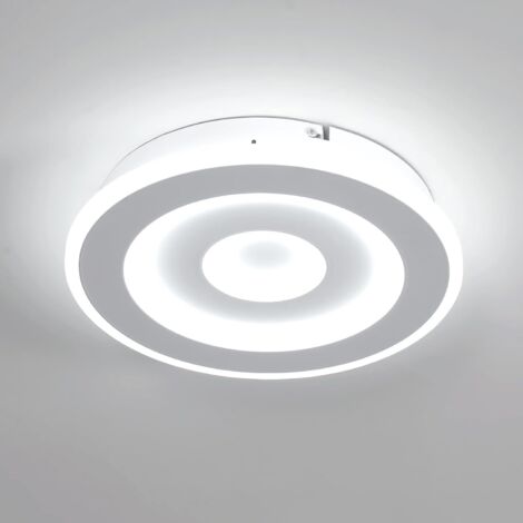 COMELY Plafonnier LED Rond Moderne, 28W 28cm Lampe de Plafond LED, Blanc Luminaire Plafonnier Intérieur pour Chambre à Coucher, Salon, Couloir, Lumière Blanche Froide 6500K (1/5)