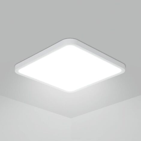 COMELY Plafonnier LED Ø40cm, 42W 2070LM Lampe De Plafond, IP44 Plafonnier Salle De Bain LED, 6500K Lumière Blanche Luminaire Pour Chambre, Salle De Bain, Cuisine, Couloir, Balcon (1/5)