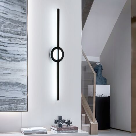 Applique Murale Intérieure LED, 13W Longue Lampe Murale Moderne Blanc, 6500K Lumière Blanche Froide, Luminaire Mural Chambre en Aluminium pour Escalier, Couloir, Salle, Bureau (1/5)