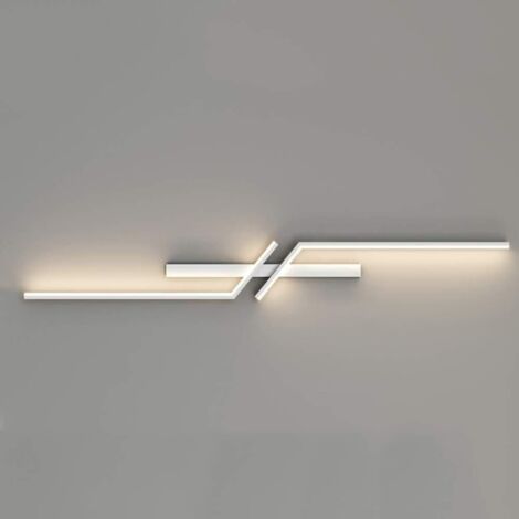 Applique Murale Intérieure LED, 60CM Moderne Lampe Murale Design Incurvée, 19W Créativité Métal Luminaire Mural Interieur pour Chambre, Salon, Escalier, Couloir, Blanc Chaud 3000K (1/5)
