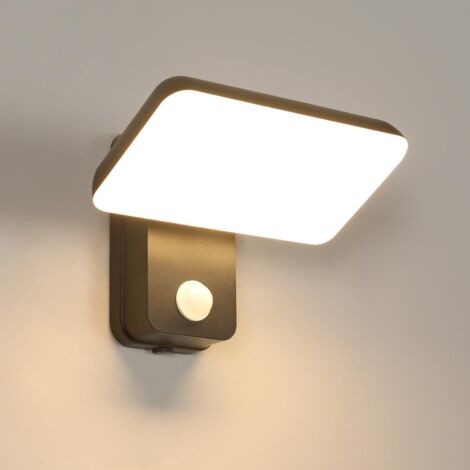 16W Eclairage Exterieur avec Detecteur, Applique Exterieur avec Detecteur De Mouvement, IP65 Applique Murale Exterieur, Rotatif Luminaire Exterieur pour Jardin Terrasse, Noir 3000K (1/5)