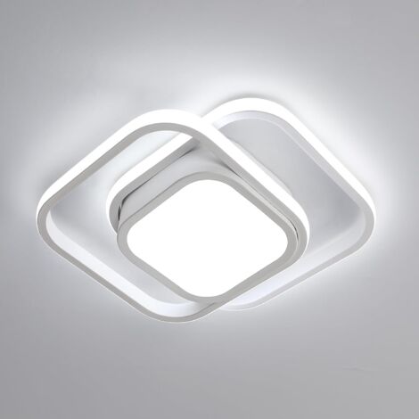 COMELY Plafonnier LED Moderne en Acrylique, 32W 3600LM, Blanc Froid 6500K, Éclairage Intense, Pour Salle à Manger, Cuisine, Studio, Design Carré Contemporain (1/5)