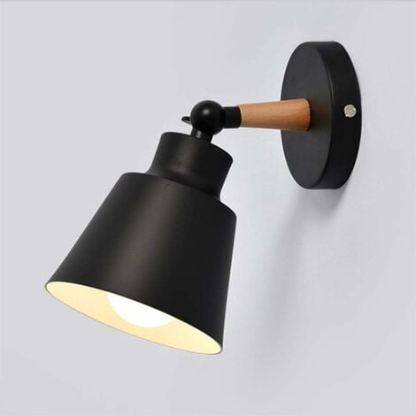COMELY Luminaires Moderne E27 Applique Murale Interieur Vintage, luminaire Mural Industrielle, Lampe Murale à Bras Pivotant Réglable, Ampoules Applique Murale pour Chambre à Coucher, Couloir, Salon(No