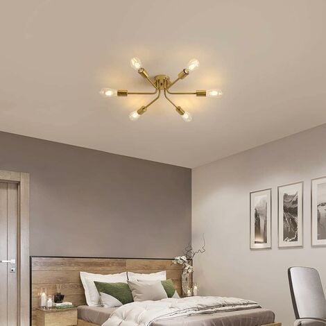 Plafonnier LED carré/rectangle, luminaire en métal de lampe de plafond à  montage encastré simple moderne pour table à manger de chambre à coucher de