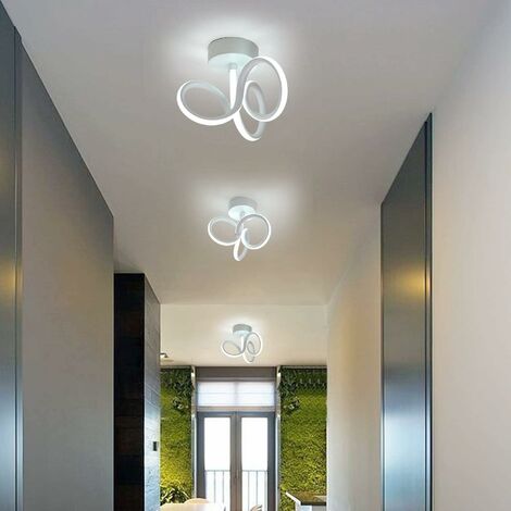 LED Plafonnier Dimmable Moderne Lustre pour Chambre à Coucher Cuisine Loft  Allée Hall Balcon Escalier Jardin Luminaire, 22W (Noir) - Cdiscount Maison