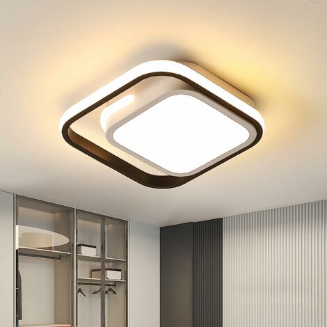 Plafonnier LED Moderne Lumière Chaude, Lampe de Plafond LED Carré 20W,  Luminaire Plafonniers 3000K Metal Acrylique