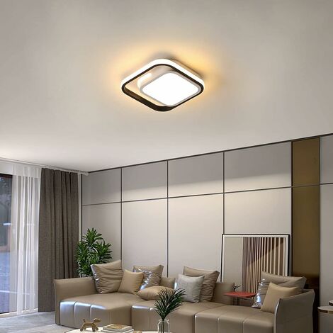Plafonnier LED Moderne, Lampe de Plafond Acrylique 42W LED Lustres carré  pour Cuisine Salle à Manger Salon Studio Bureau