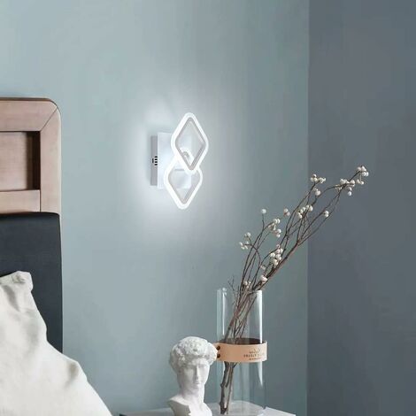 COMELY Plafonnier LED 18W, 6500K Plafonnier de Couloir en Acrylique, Lampe de Plafond Carré Moderne pour Cuisine, Entrée, Chambre, Salon, Lumière Blanc Froid (Blanc)