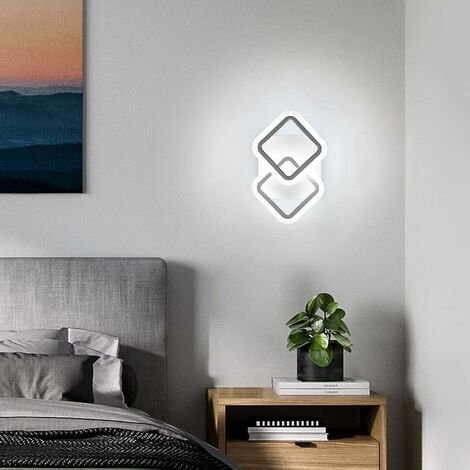 COMELY Plafonnier LED 18W, 6500K Plafonnier de Couloir en Acrylique, Lampe de Plafond Carré Moderne pour Cuisine, Entrée, Chambre, Salon, Lumière Blanc Froid (Blanc)