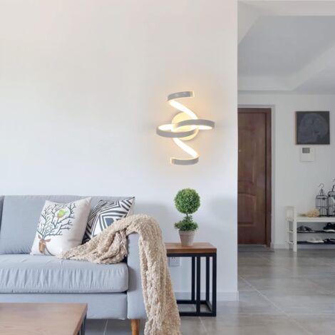 COMELY Applique Murale LED Interieur Blanche, 20W Appliques LED Moderne, Lampe Murale Spirale en Acryliquel pour Chambre, Salon, Hôtel, Escalier, Allée, 3000K Blanc Chaud [Classe énergétique E]