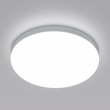 Plafonnier rond moderne blanc 60 cm avec éclairage LED pour chauffer - Flat