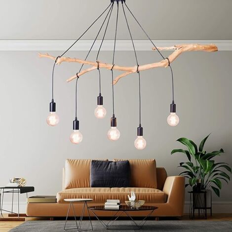COMELY Dly Tianshu Spider Lustre 6 Earth LightVintage Suspension Suspension E27 Edison Rétro Lustre Pendentif DIY Plafond Araignée Lampe Lumière Lustre E26  6 Lustre E27