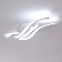 COMELY Plafonnier LED Moderne 24W 2700LM - Luminaire Créatif pour Chambre, Salon, Salle de Bains, Couloir, Cuisine - Blanc Froid 6500K, Longueur 52cm