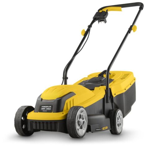 Tondeuse à gazon électrique 1300 W – Largeur de coupe 320 mm – Bac de collecte 30 L – Pour pelouses jusqu'à 250 m² – Powerplus - POWEG62205