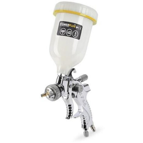 Powerplus Pistolet à Peinture à Air Comprimé POWAIR0109 - Pulvérisateur de 3 bar avec Réservoir de 600 ml