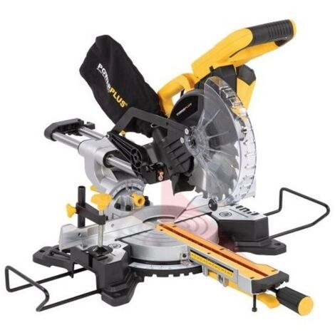 Powerplus Scie à Onglet Électrique de 1600 W POWX075720DB - Scie Circ Télé Coupes Droites et d'Onglet Ø 210 mm - Laser- avec 1 Acc (1/5)