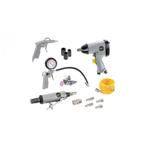 Powerplus Set Outils Pneumatiques POWAIR0021 - 25 pièces - 114l/min (1/5)