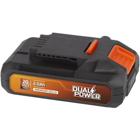Batterie Dual Power 2,0 Ah de 20 V POWDP9021 - pour Outils de Bricolage sans Fil de 20 V - LED d'Indication de Puissance - Plateforme de Batterie