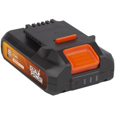 Batterie Dual Power 2,0 Ah de 20 V POWDP9021 - pour Outils de Bricolage sans Fil de 20 V - LED d'Indication de Puissance - Plateforme de Batterie