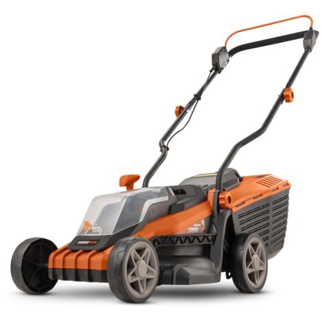 Tondeuse à gazon sans fil 20V – Largeur de coupe 340 mm – Moteur sans balais – Sac de 30 l – Éjection arrière pour petits jardins jusqu'à 250 m² – Powerplus - POWDPG75561 (1/5)