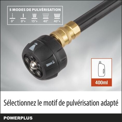 Powerplus Dual Power Nettoyeur Haute Pression sur Batterie POWDPG80620 - Nettoyeur de Terrasse sans Fil de 20 V, Fonction Start/Stop, Pression de 25 Bars, sans Batterie ni Chargeur