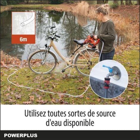 Powerplus Dual Power Nettoyeur Haute Pression sur Batterie POWDPG80620 - Nettoyeur de Terrasse sans Fil de 20 V, Fonction Start/Stop, Pression de 25 Bars, sans Batterie ni Chargeur