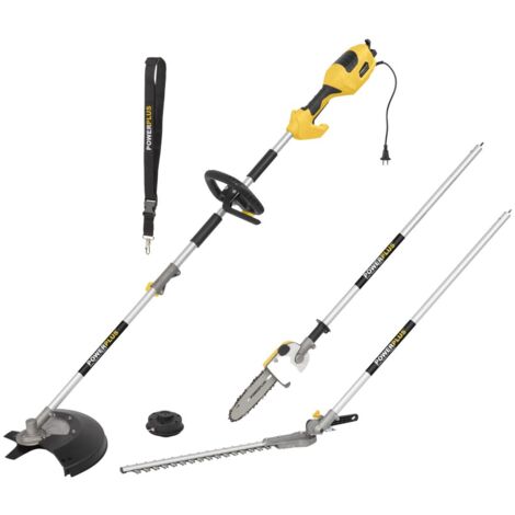 Multi-outil de jardin électrique 1000 W POWXG3020 – Taille-haie, débroussailleuse, tronçonneuse – Capacité de coupe Ø20 mm – Powerplus - 4-en-1 (1/8)