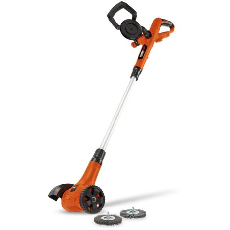 Powerplus Dual Power Désherbeur Téléscopique Batterie POWDPG8060 - Extracteur de Mauvaises Herbes de 20 V, sans Batterie ni Chargeur, avec Brosse en Nylon et en Acier, Outillage de Jardin
