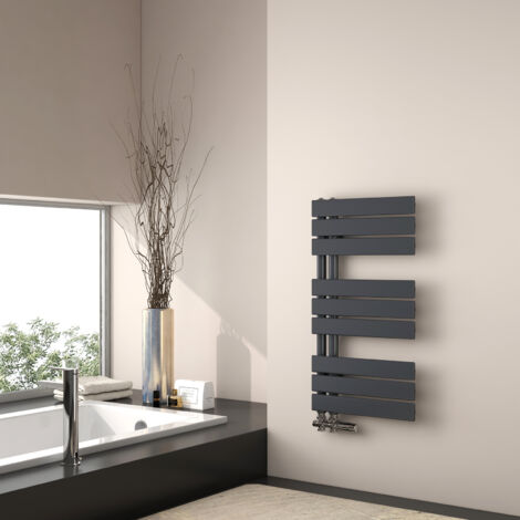 EMKE Sèche-serviette eau chaude, 762x400mm - Anthracite Sèche-serviettes Panneau Plat