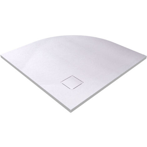 EMKE Receveur de douche Semi-circulaire Antidérapant SMC receveur de douche, Blanc 90 x 90 cm (1/5)