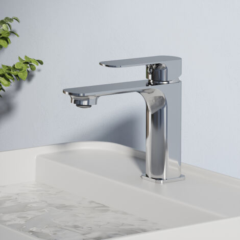 Mitigeur Lavabo Or Champagne EMKE – Robinet Salle De Bain Laiton Massif, Cartouche Céramique, Économiseur D’Eau, Design Luxe Moderne