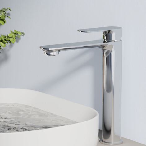 EMKE Robinet de Salle de Bain, 269x215x49 mm, Corps en Laiton, Mitigeur de Lavabo, Cartouche en Céramique, Finition Chromée (1/5)