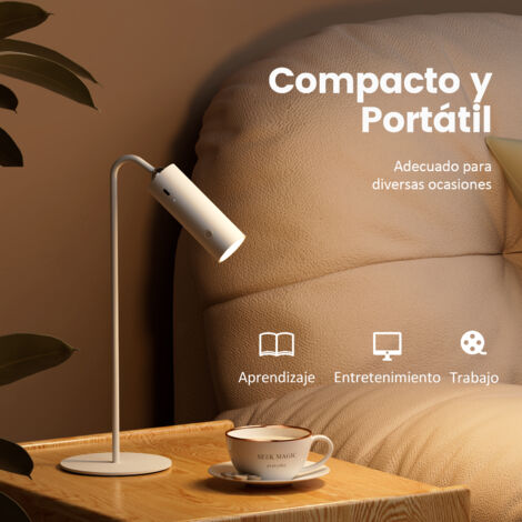 EMKE Lampe de table LED magnétique sans fil 5 en 1, Rechargeable, dimmable, commande tactile, 3 modes de couleur, USB-C, blanc (1/5)