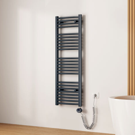 EMKE Sèche-serviette électrique, Radiateur Sèche-Serviettes avec WiFi Thermostat Anthracite 120x40cm 500W (1/5)