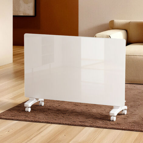 EMKE Radiateur Électrique 465x770x74mm, 2000W, Verre Trempé Blanc, WiFi, IP24, Thermostat Intelligent (1/5)