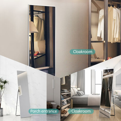 Miroir Sur Pied 150 X 40 Cm, LUMINARIX , Miroir Mural Avec Cadre En Alliage D'aluminium,Pour