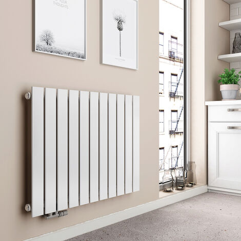 EMKE Radiateur eau chaude en acier Mural  Blanc 63x85cm 618W Simple Couche