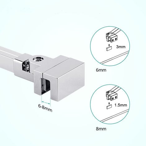 EMKE Support Mural Pour Paroi De Douche - Réglable à 180 ° à
