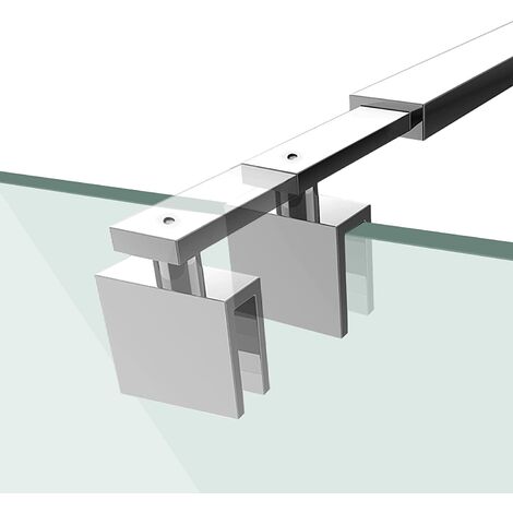 EMKE Barre de fixation pour douche à l'italienne 700-1200mm, barre de stabilisation réglable pour verre 8-10mm