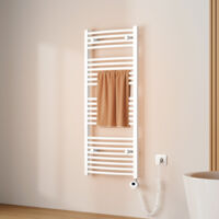 EMKE Sèche-serviette électrique, Radiateur Sèche-Serviettes avec WiFi Thermostat Blanc 120x50cm 500W