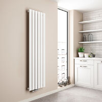 EMKE Radiateur eau chaude en acier Mural Blanc 160x46cm 850W Simple Couche